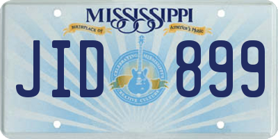 MS license plate JID899