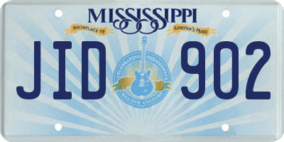 MS license plate JID902