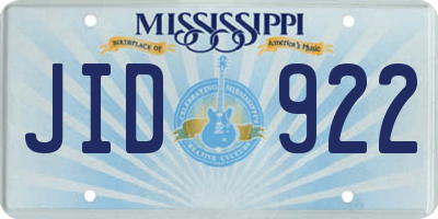 MS license plate JID922