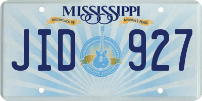 MS license plate JID927