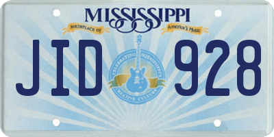 MS license plate JID928