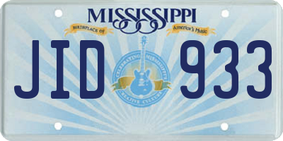 MS license plate JID933