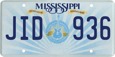 MS license plate JID936