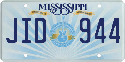 MS license plate JID944