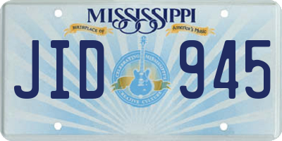 MS license plate JID945