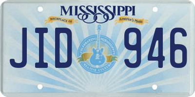 MS license plate JID946