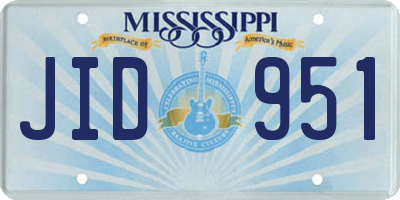 MS license plate JID951