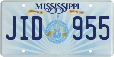 MS license plate JID955