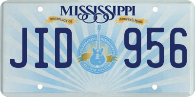 MS license plate JID956