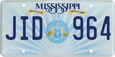 MS license plate JID964