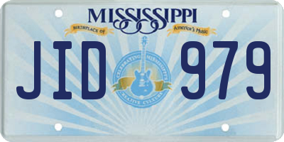 MS license plate JID979