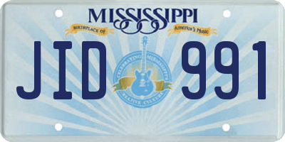 MS license plate JID991