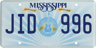 MS license plate JID996