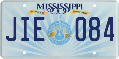 MS license plate JIE084