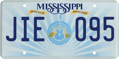 MS license plate JIE095