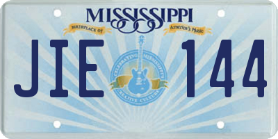 MS license plate JIE144