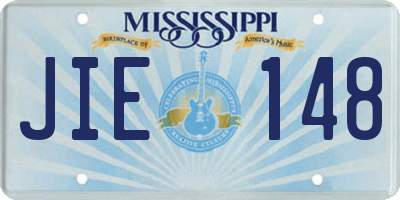 MS license plate JIE148