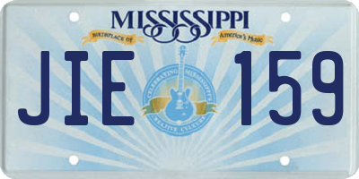 MS license plate JIE159