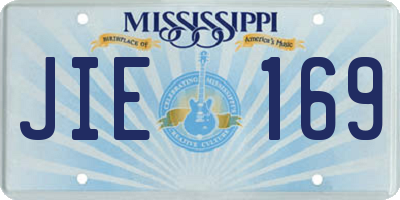 MS license plate JIE169
