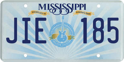 MS license plate JIE185
