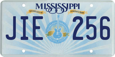 MS license plate JIE256