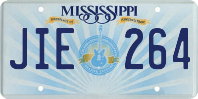 MS license plate JIE264