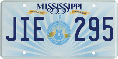 MS license plate JIE295