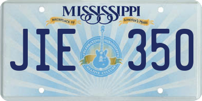 MS license plate JIE350