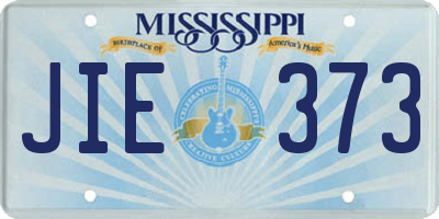 MS license plate JIE373