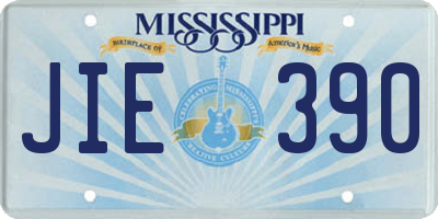 MS license plate JIE390