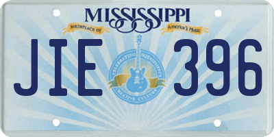 MS license plate JIE396