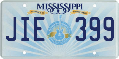 MS license plate JIE399