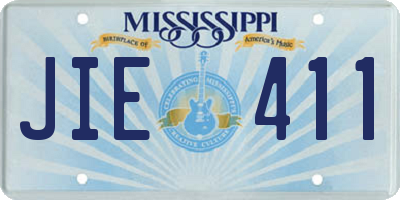 MS license plate JIE411