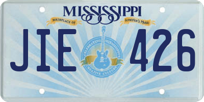 MS license plate JIE426