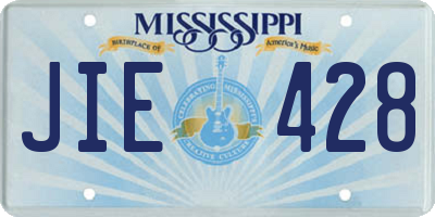 MS license plate JIE428