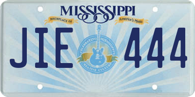 MS license plate JIE444