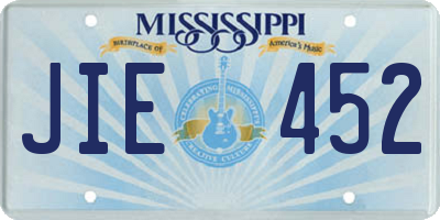 MS license plate JIE452