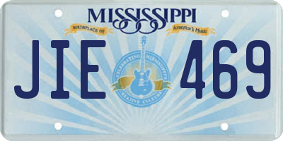 MS license plate JIE469