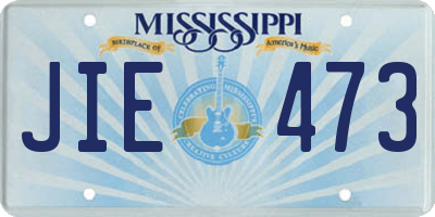 MS license plate JIE473
