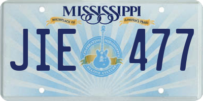 MS license plate JIE477