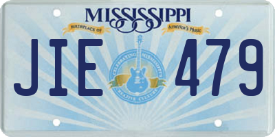 MS license plate JIE479