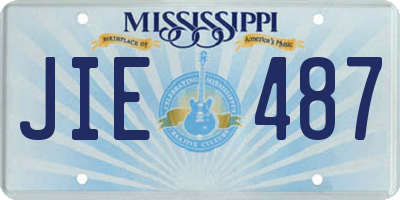 MS license plate JIE487