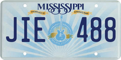 MS license plate JIE488