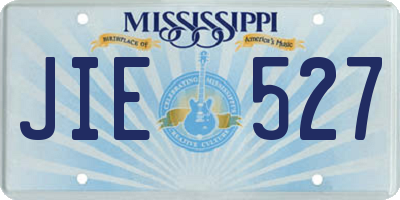 MS license plate JIE527
