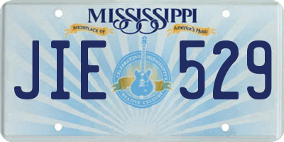 MS license plate JIE529
