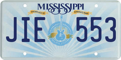 MS license plate JIE553