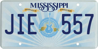 MS license plate JIE557