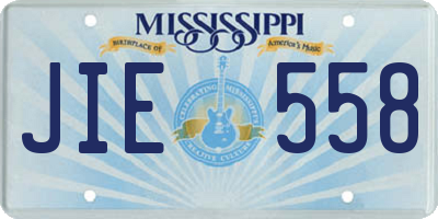 MS license plate JIE558