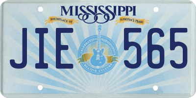 MS license plate JIE565