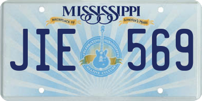 MS license plate JIE569